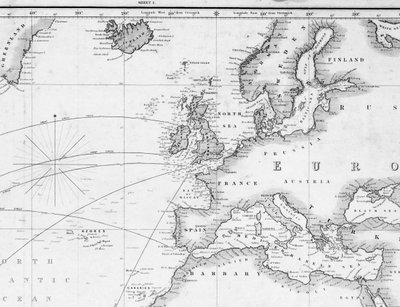 Carte générale pour tracer la route des navires de l