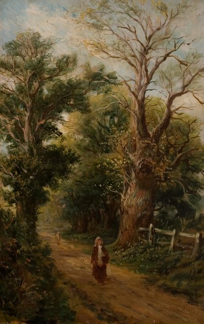 Chemin de campagne, peut-être Church Lane, Allesley, vers 1880 - British School