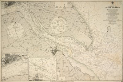 Angleterre, côte Est, entrée de la rivière Humber relevée par le capitaine G.E. Richards HM navire de relevé 
