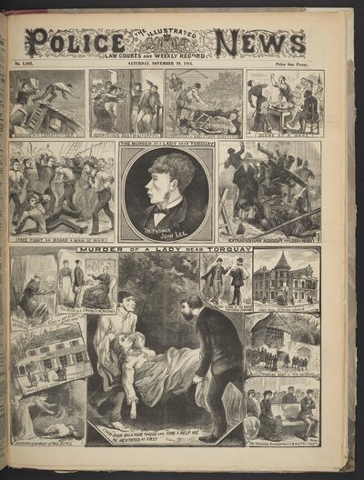 Couverture du Illustrated Police News, 29 novembre 1884 - British School
