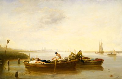 Greenwich depuis Blackwall Reach, vers 1830-40 - British School