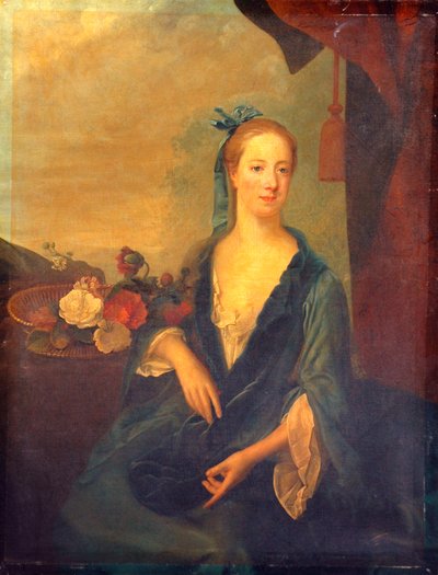 Dame en bleu, 1700 - British School