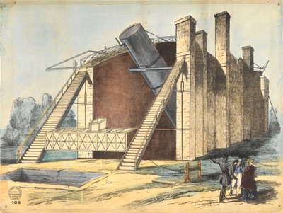 Le grand télescope réflecteur de Lord Rosse, à Parsonstown, Irlande - British School
