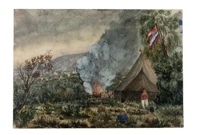Volcan Mauna Kea, Hawaï, mars 1859 - British School