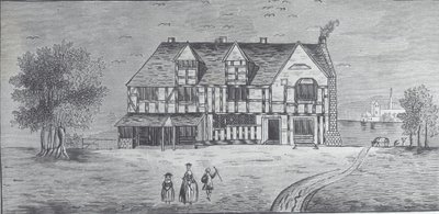 Stratford-on-Avon : maison de Shakespeare (gravure) - British School