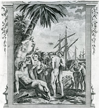 La première rencontre de Christophe Colomb avec les indigènes d