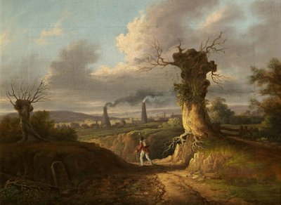 Les anciennes verreries, Nailsea, vers 1810 - British School
