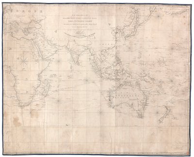 Aux officiers du service de la Compagnie des Indes orientales, cette carte de contour destinée à leur usage pour tracer la route d