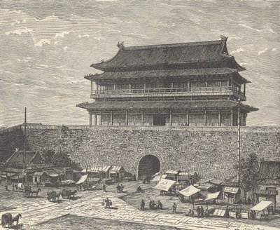 Porte Tsien Men, entrée de la Cité Interdite, Pékin, Chine - British School