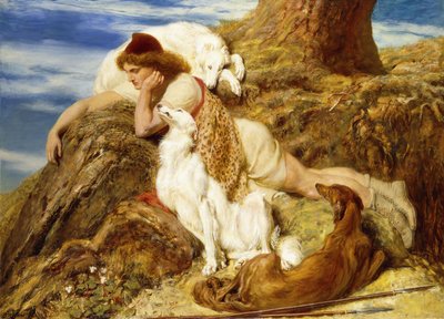 Endymion "Ah! bien, pourquoi notre jeune Endymion devrait-il dépérir"-Keats - Briton Riviere