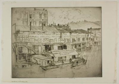 La maison flottante sur la Willamette - Bror Julius Olsson Nordfeldt