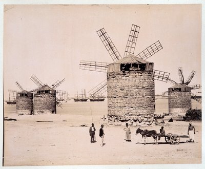 Moulins à Alexandrie - photographie par les frères Zangaki, fin du XIXe siècle - Brothers Zangaki