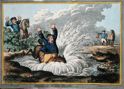Arriver à la Mort, gravé par James Gillray (1757-1815) publié par Hannah Humphrey en 1800 - Brownlow (after) North