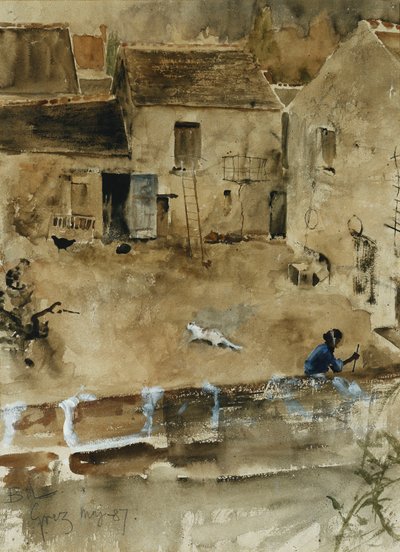 Une cour à Grez-Sur-Loing - Bruno Andreas Liljefors