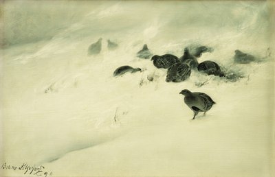 Grouse dans une Tempête de Neige - Bruno Andreas Liljefors