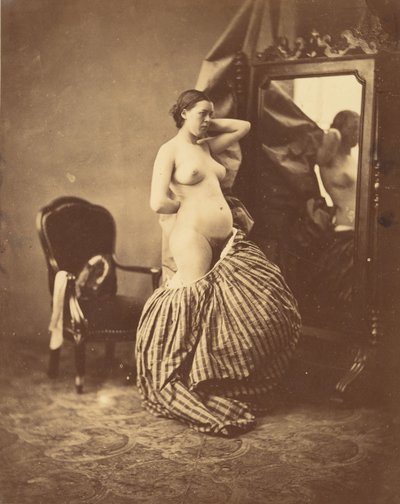 [Nu devant un miroir], vers 1857 - Bruno Braquehais