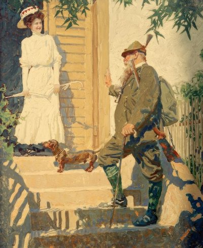 Prince régent Luitpold de Bavière avec une jeune dame - Brynolf Wennerberg