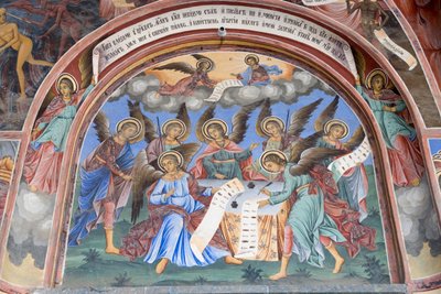 Bulgarie, Monastère de Rila, fresque d