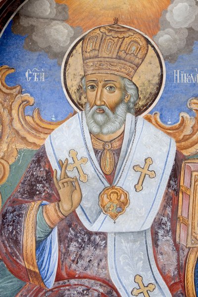 Bulgarie, Monastère de Rila, fresque à l