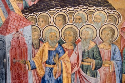 Bulgarie, Monastère de Rila, fresque à l