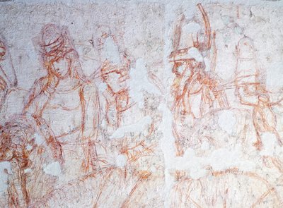 Figures de cavaliers, détail du Triomphe de la Mort, par Bonamico Buffalmacco - Buonamico Buffalmacco