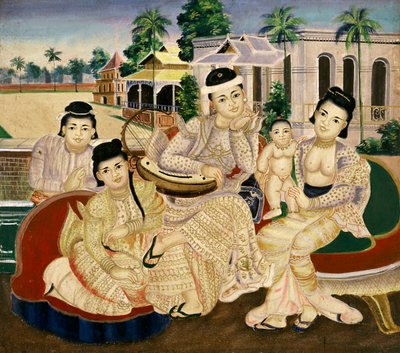 Portrait de famille - Burmese School