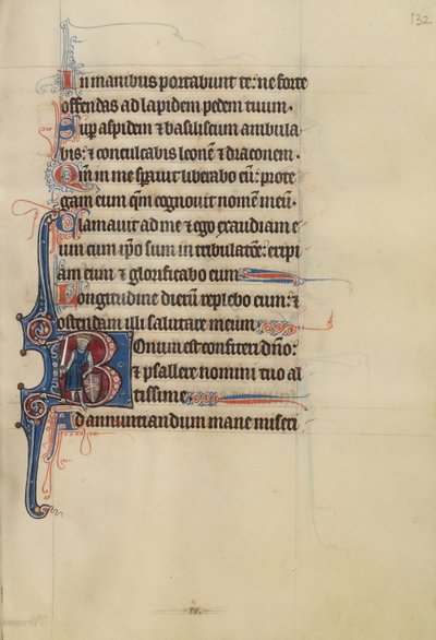 Initiale B : David en tant que chevalier - Bute Master