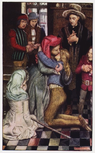 Illustration pour The Cloister and The Hearth par Charles Reade (lithographie en couleur) - Byam (after) Shaw