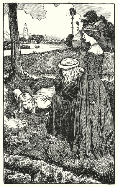 Illustration pour The Cloister and The Hearth de Charles Reade - Byam (after) Shaw