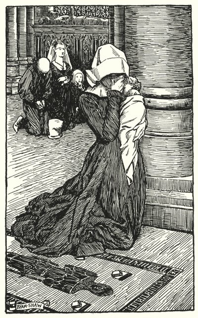 Illustration pour The Cloister and The Hearth par Charles Reade (lithographie) - Byam (after) Shaw