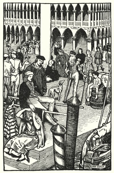 Illustration pour The Cloister and The Hearth par Charles Reade (lithographie) - Byam (after) Shaw