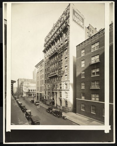 Hôtel Harding à la 55e Rue et Broadway, New York, 1921 - Byron Company