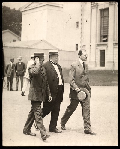 Le président William Howard Taft avec le professeur Arthur Twining Hadley de l