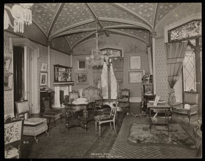 Le salon de la propriété Helen Gould (ancienne résidence de Jay Gould) à Tarrytown, New York - Byron Company