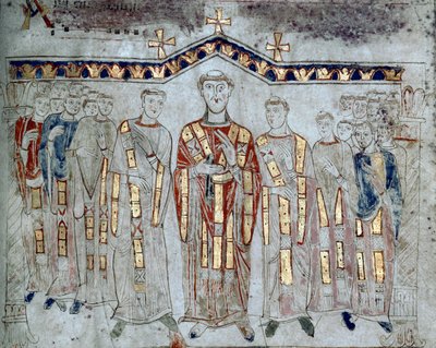 Art byzantin : "Assemblée du chapitre de la Cathédrale de Gaète composée d