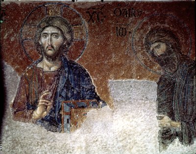 Christ et Saint Jean-Baptiste à Sainte-Sophie (mosaïque) - Byzantine