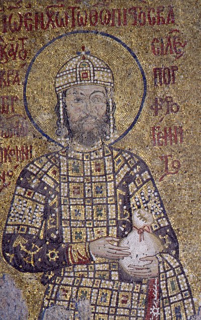 Empereur Jean Comnène dans Sainte-Sophie (mosaïque) - Byzantine