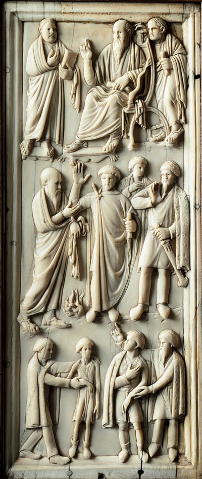 Épisode de la vie de Saint Paul de Tarse. Diptyque en ivoire. Ve siècle. Florence, Museo Nazionale del Bargello - Byzantine