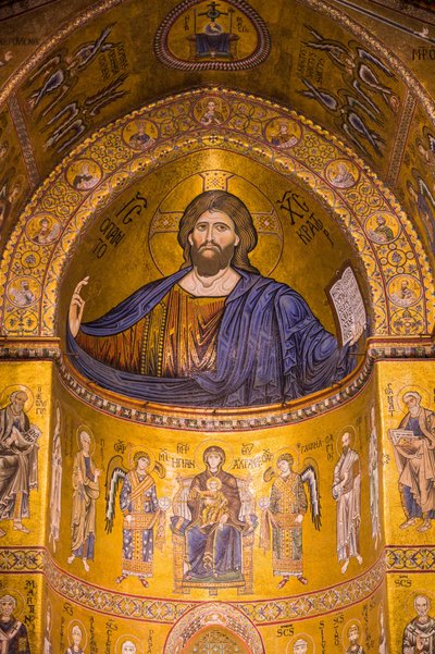 Image de Jésus, Cathédrale Santa Maria Nuova, Monreale, Sicile, Italie, Europe - Byzantine