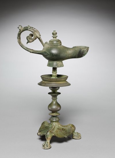 Lampe et support, 400s - Byzantine