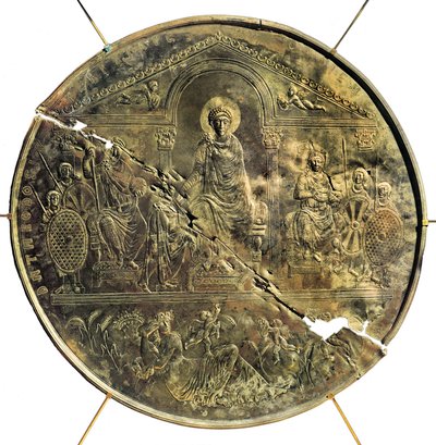 Missorium (grand plat en argent) de Théodose Ier (346-395), IVe siècle ap. J.-C. (argent) - Byzantine