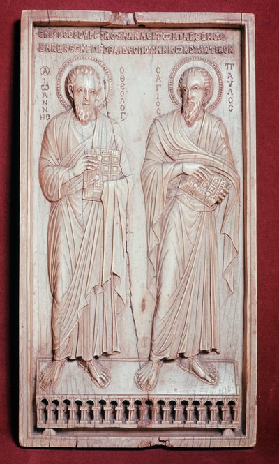 Saint Pierre et Saint Paul (élément de diptyque en ivoire) - Byzantine