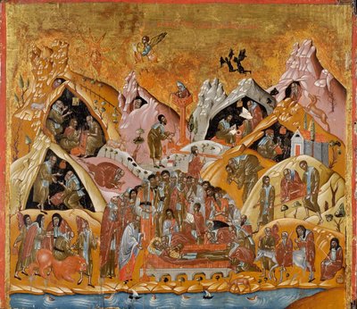 La Dormition de Saint Sabbas le Sanctifié, fin du XVIe siècle - Byzantine