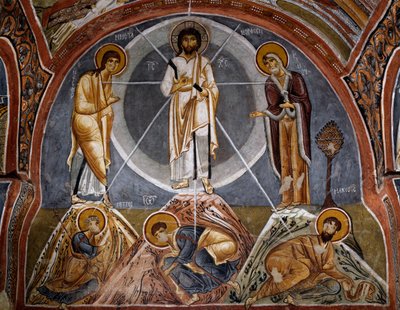 Transfiguration, fresque byzantine (12e siècle), Karanlik Kilise (Église Sombre) (12e-13e siècle), Göreme (Liste du patrimoine mondial de l