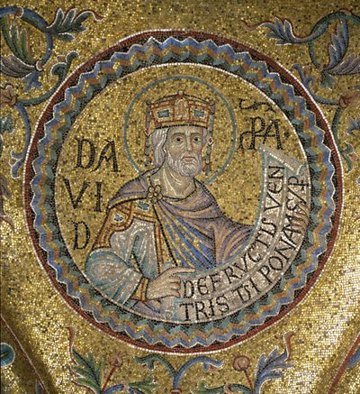 Roi David (détail) des mosaïques intérieures de la basilique Saint-Marc, 13ème siècle - Byzantine Byzantine