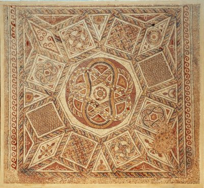 Sol en mosaïque du monastère byzantin de la forteresse de Deir Qala, 6e siècle après J.-C. - Byzantine Byzantine