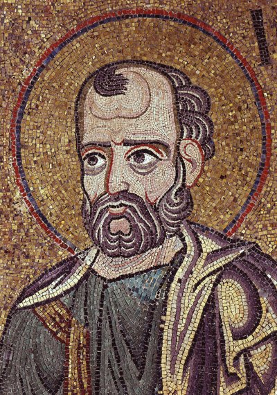 Le prophète Jonas (détail) des mosaïques intérieures de la basilique Saint-Marc, 12e siècle - Byzantine Byzantine