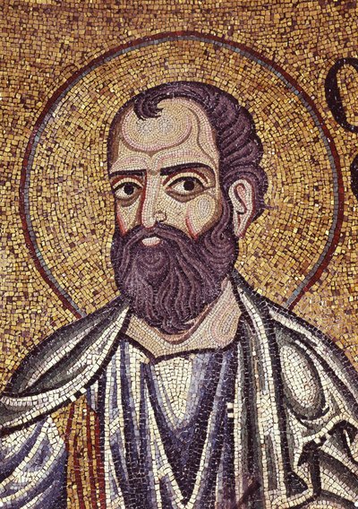 Le Prophète Malachie (détail) des mosaïques intérieures de la basilique Saint-Marc, XIIe siècle - Byzantine Byzantine