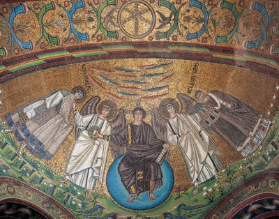 Italie, Émilie-Romagne, Ravenne, Basilique de San Vitale, mosaïque de la cuve absidiale - Byzantine School