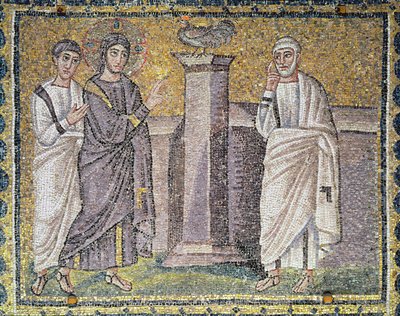 Jésus prédit le reniement de Pierre, Scènes de la vie du Christ - Byzantine School